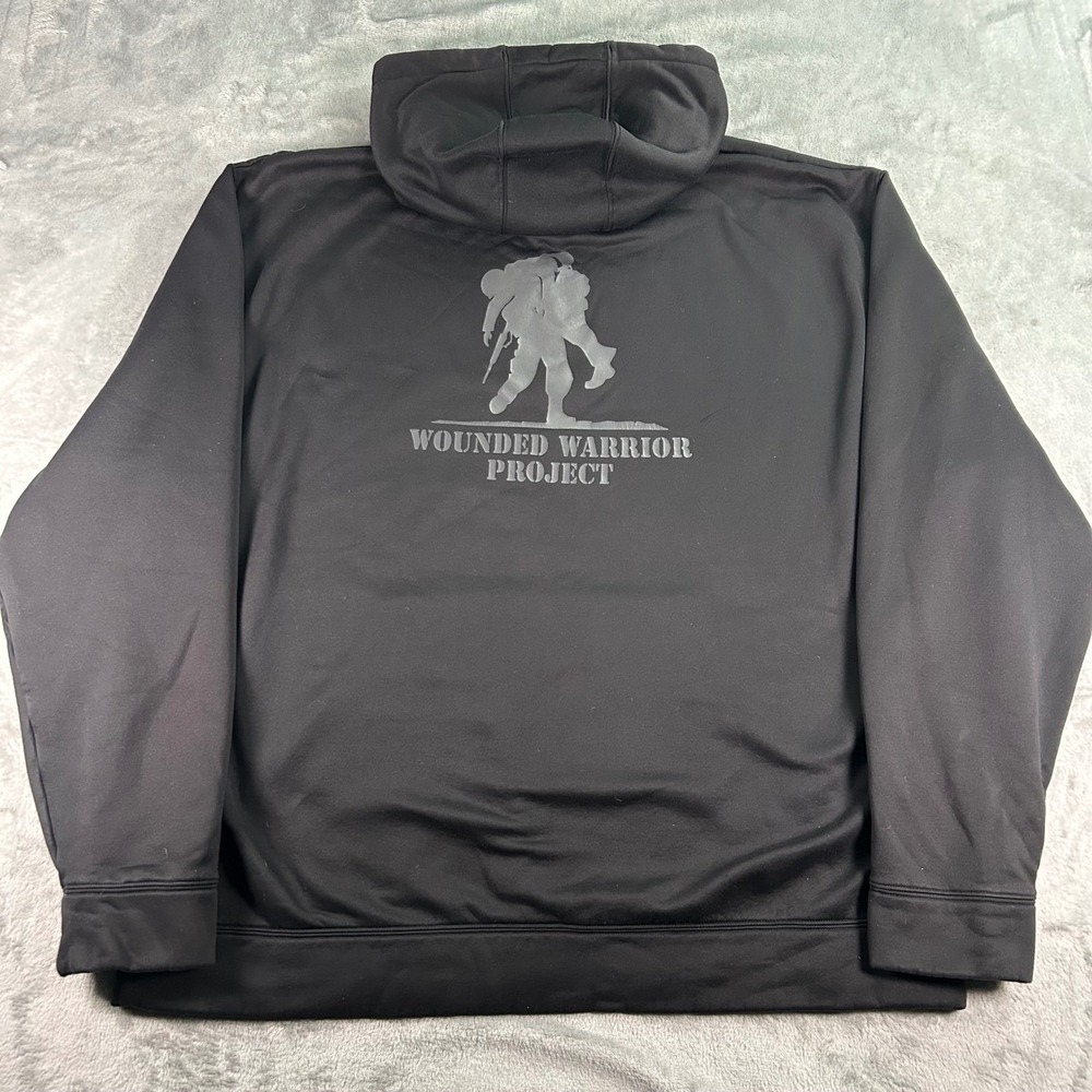 Under Armour Wounded Warrior Project Hoodie Black Mens 2XL Loose Fit Sweatshirt